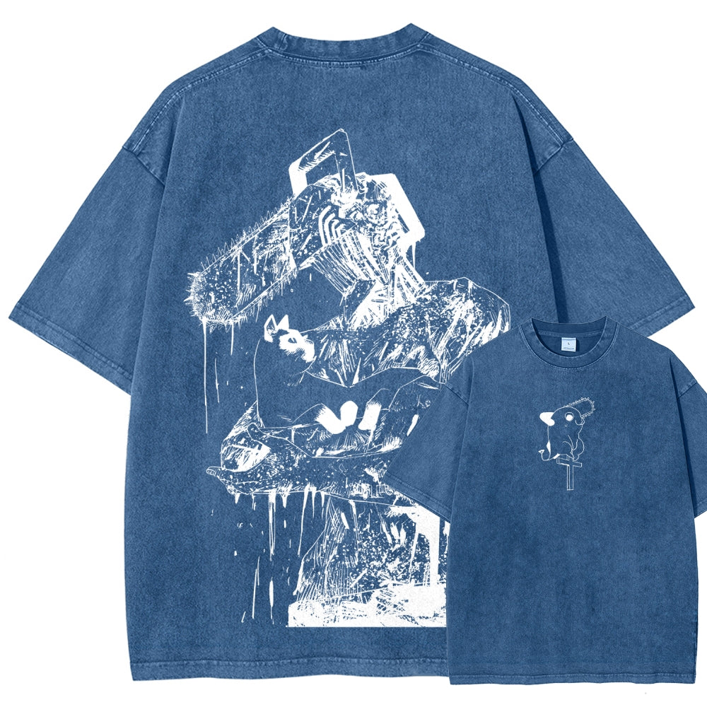 Chainsaw Man Unisex Fit Washed T-Shirt 2511007192
