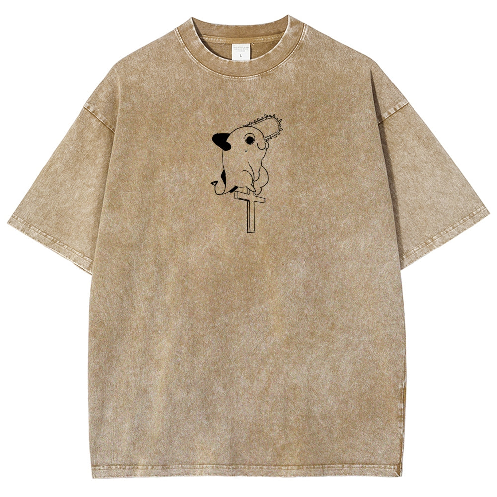 Chainsaw Man Unisex Fit Washed T-Shirt 2511007192