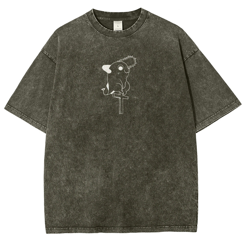 Chainsaw Man Unisex Fit Washed T-Shirt 2511007192