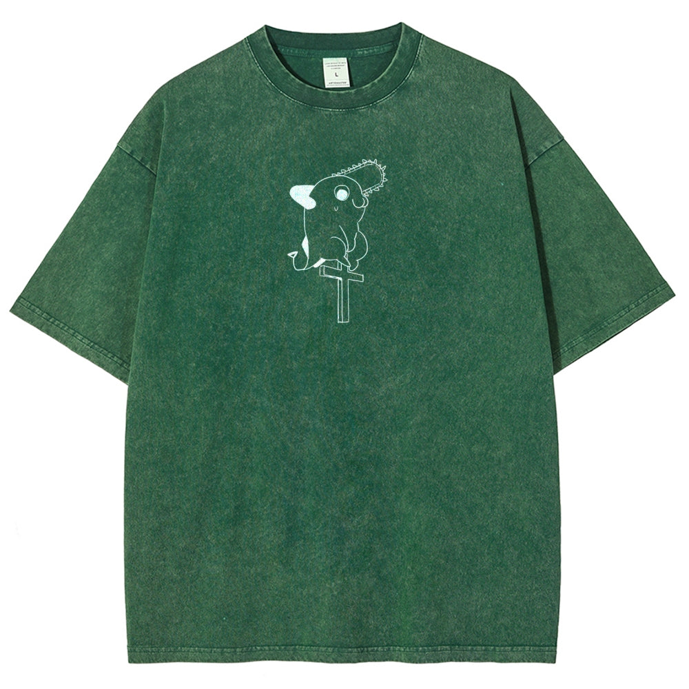 Chainsaw Man Unisex Fit Washed T-Shirt 2511007192