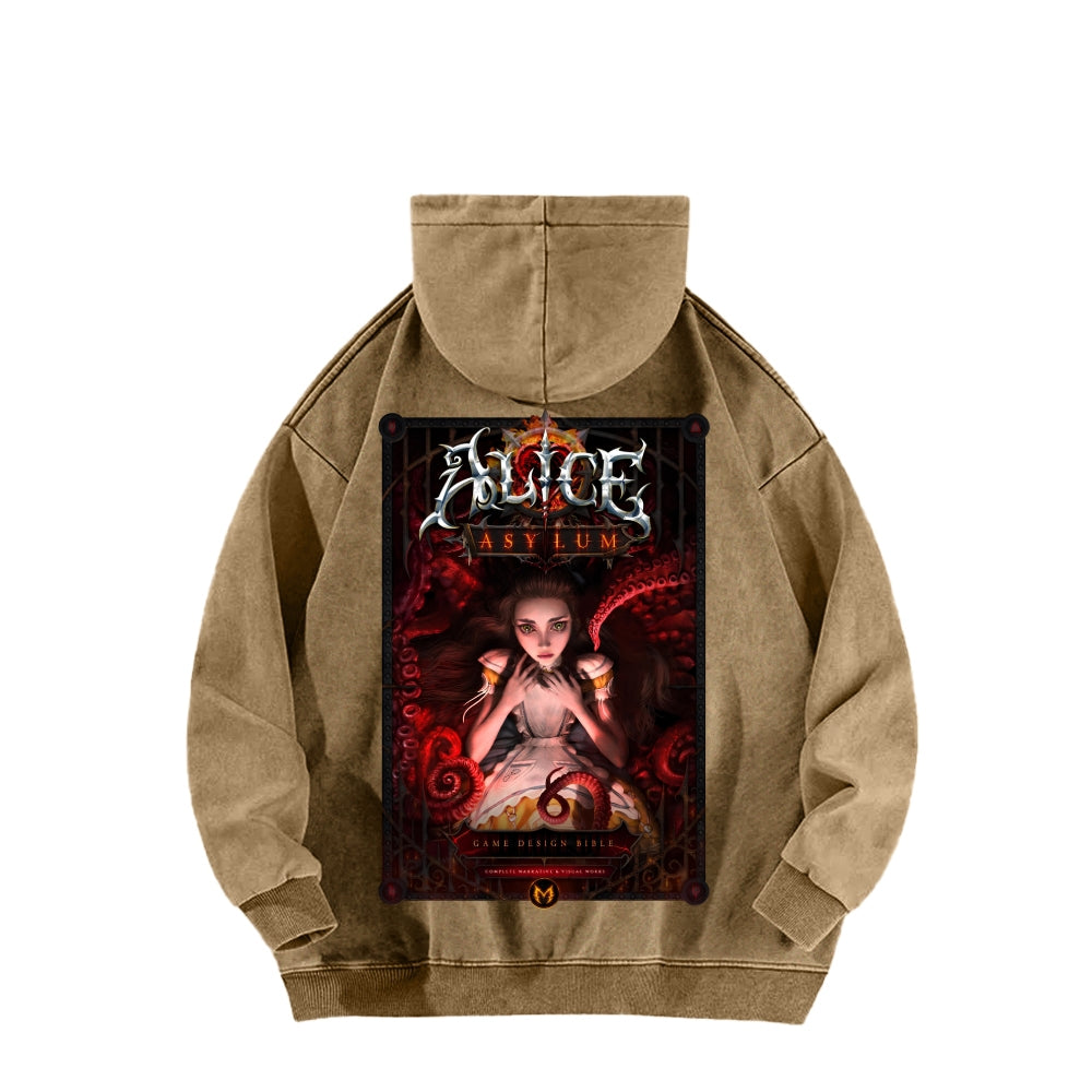 Alice Unisex Washed Hoodie 2511018099