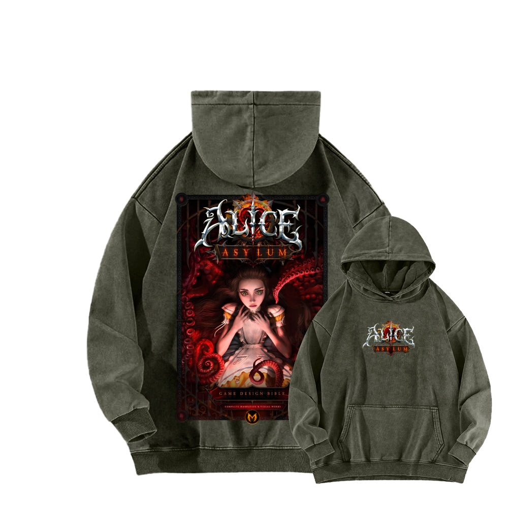 Alice Unisex Washed Hoodie 2511018099
