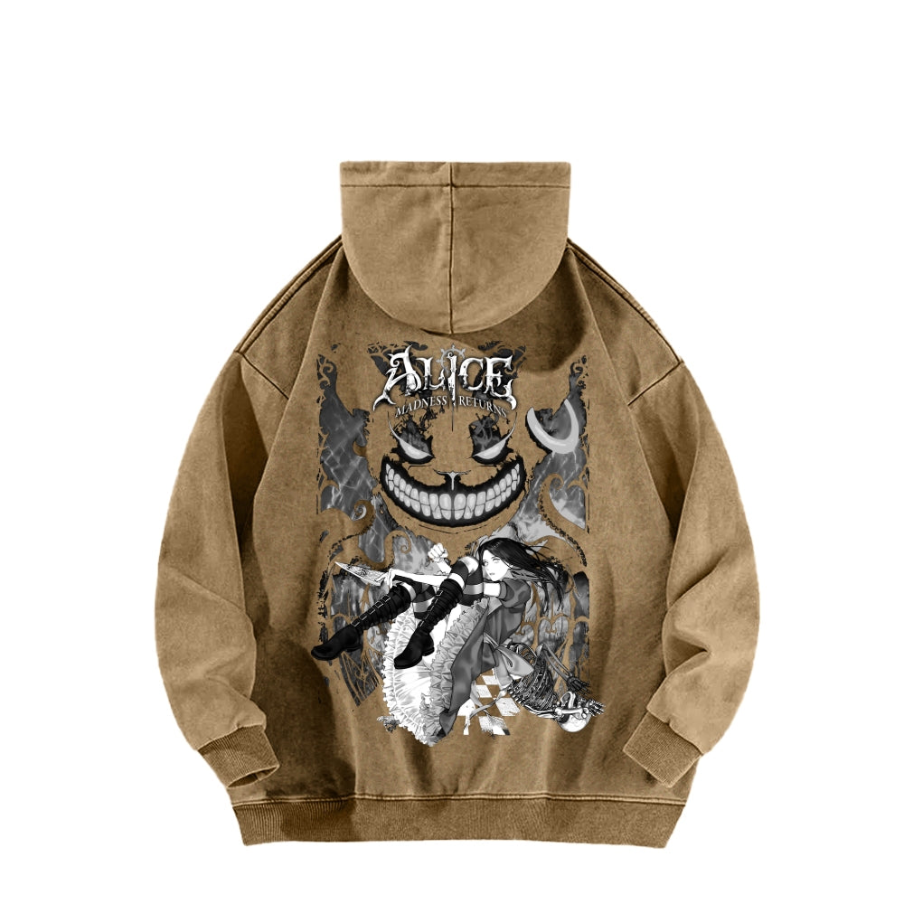 Alice Unisex Washed Hoodie 2512001632