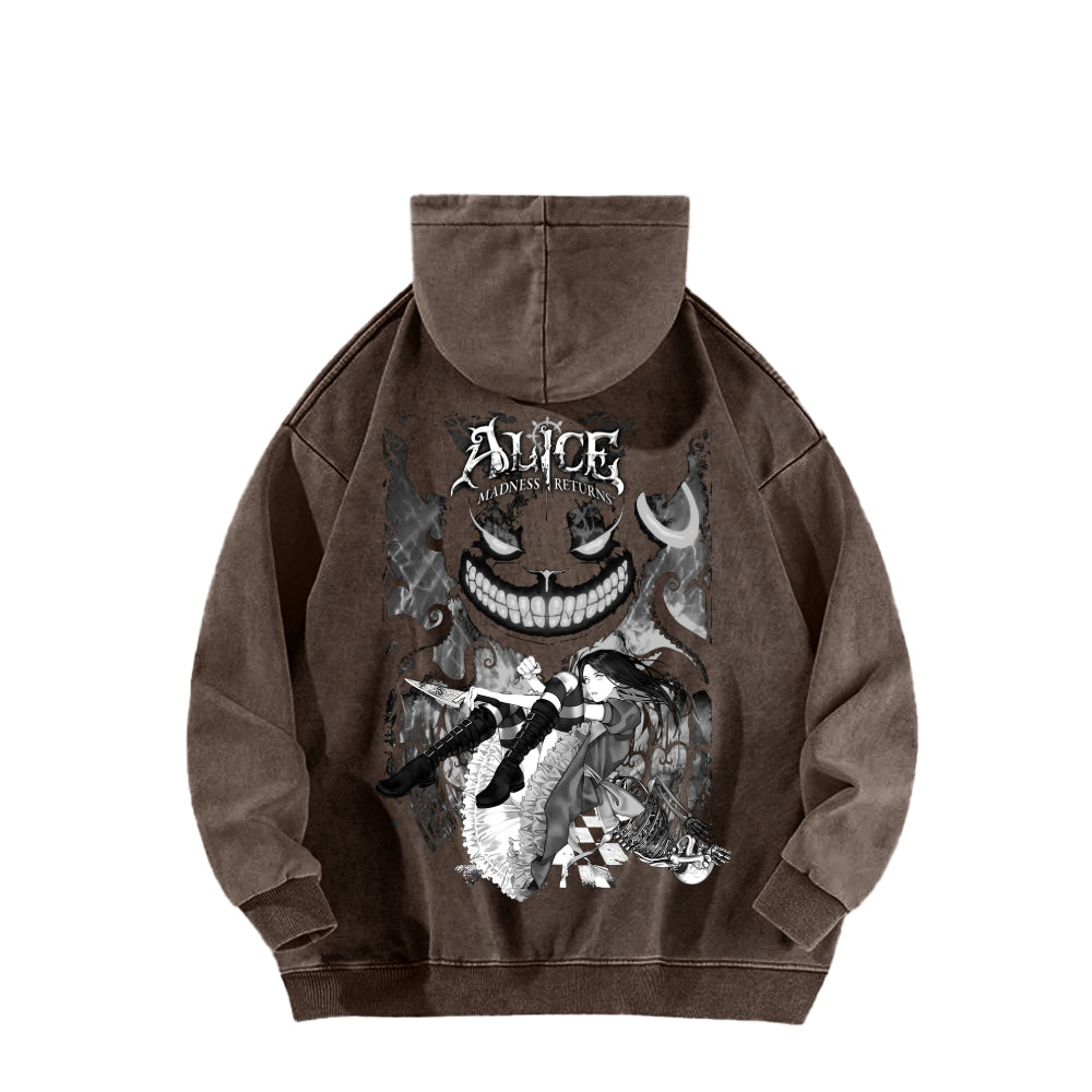 Alice Unisex Washed Hoodie 2512001632