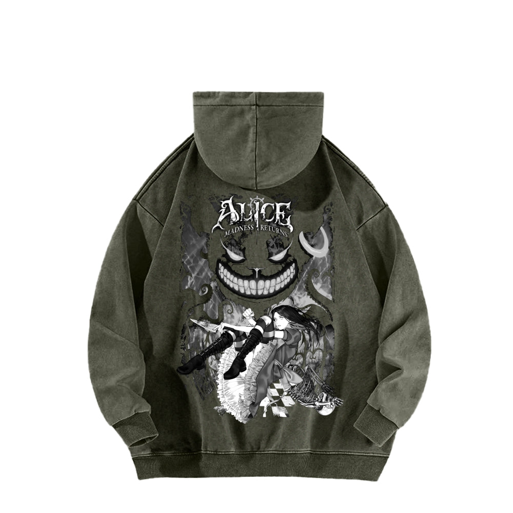 Alice Unisex Washed Hoodie 2512001632