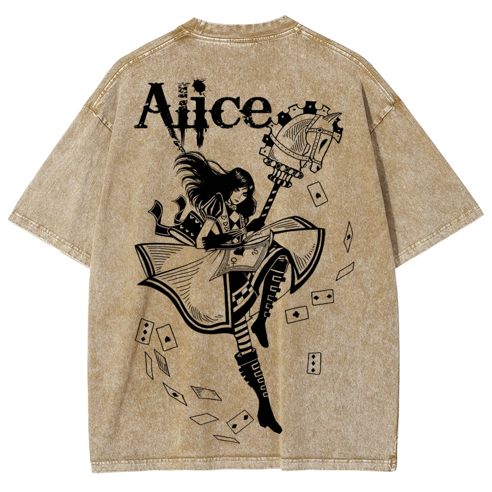 Alice Unisex Fit Washed T-Shirt 2512011583