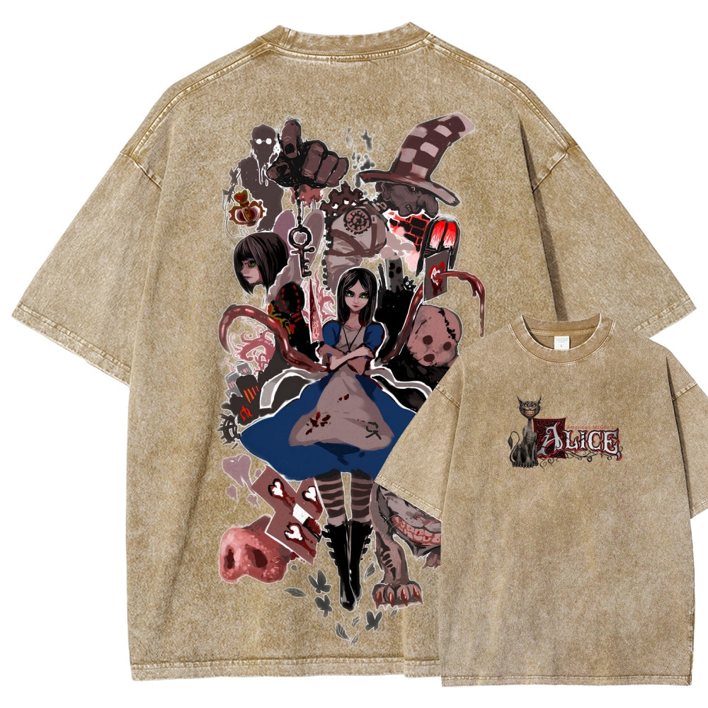 Alice Unisex Fit Washed T-Shirt 2512011737