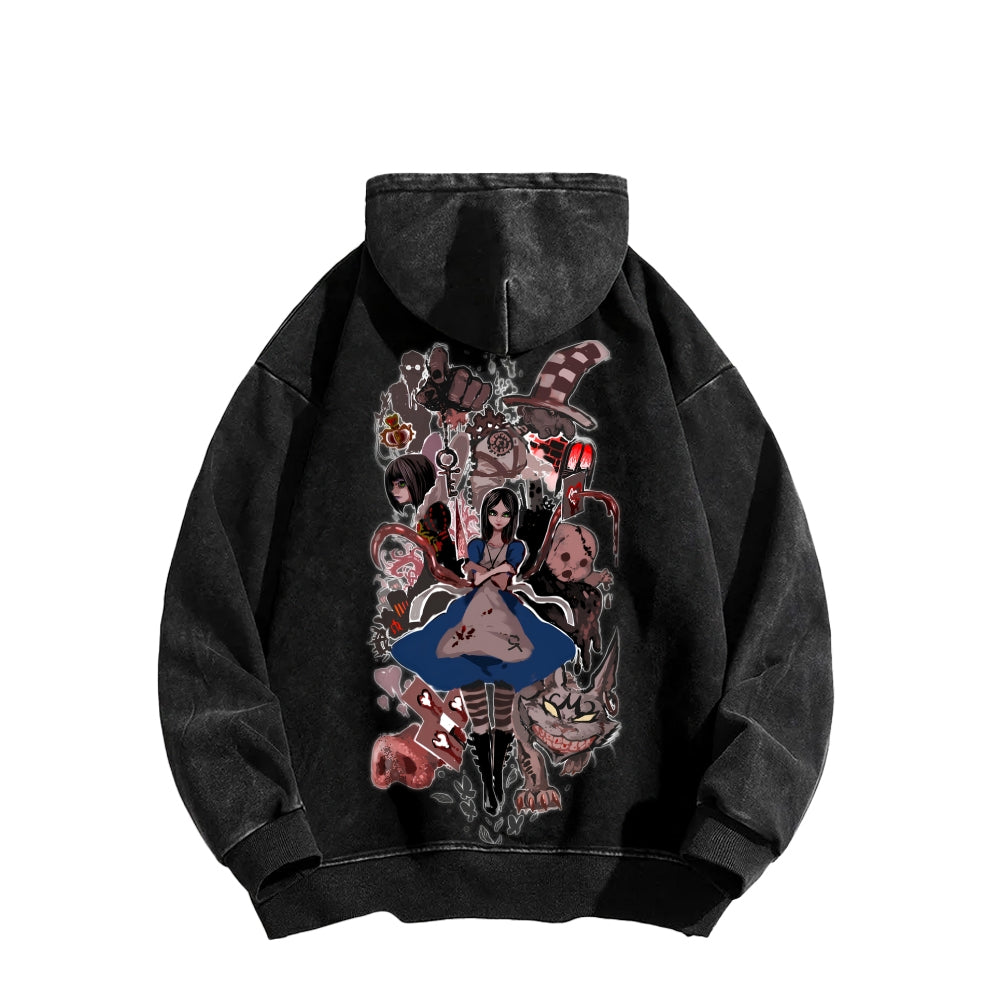 Alice Unisex Washed Hoodie 2512011753