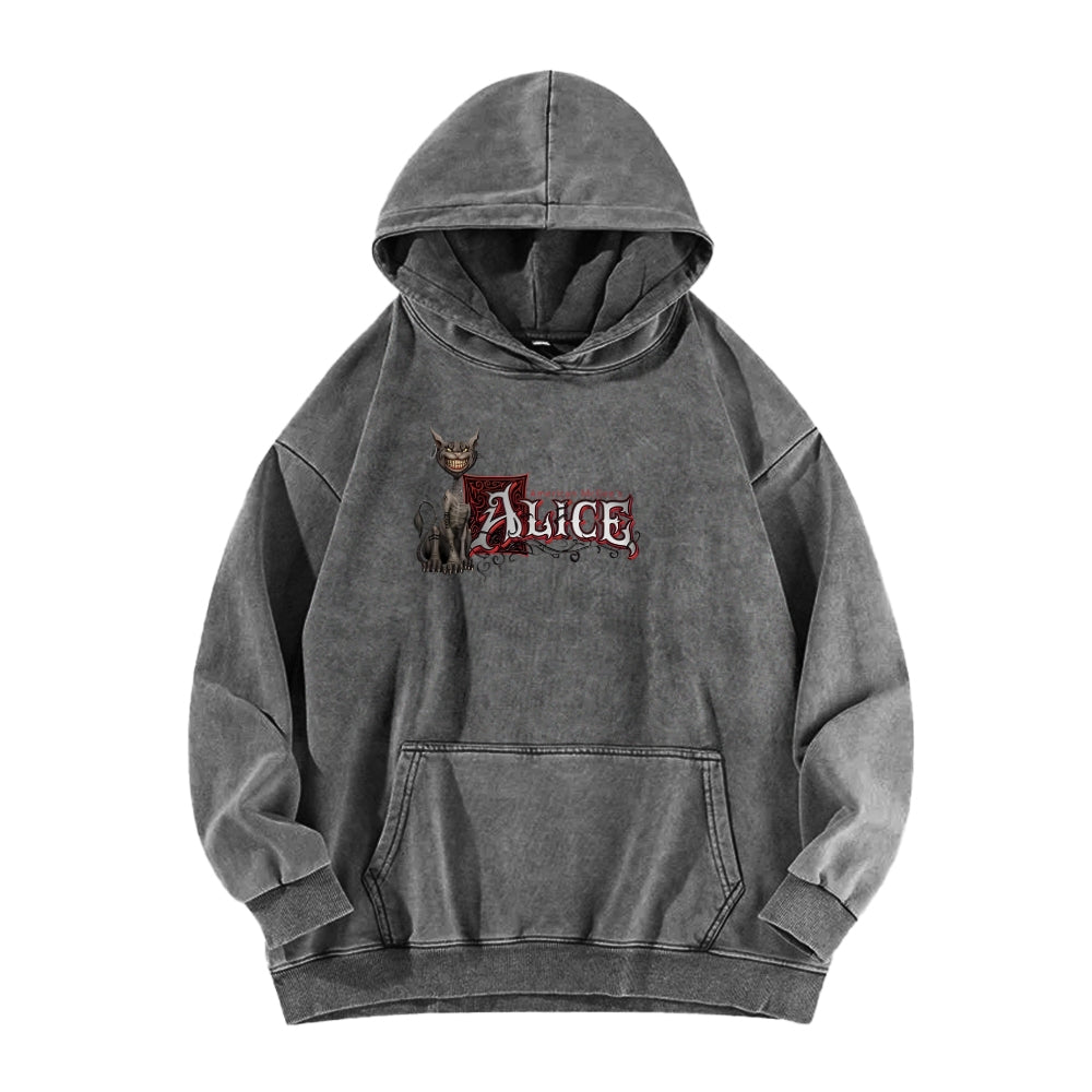 Alice Unisex Washed Hoodie 2512011753
