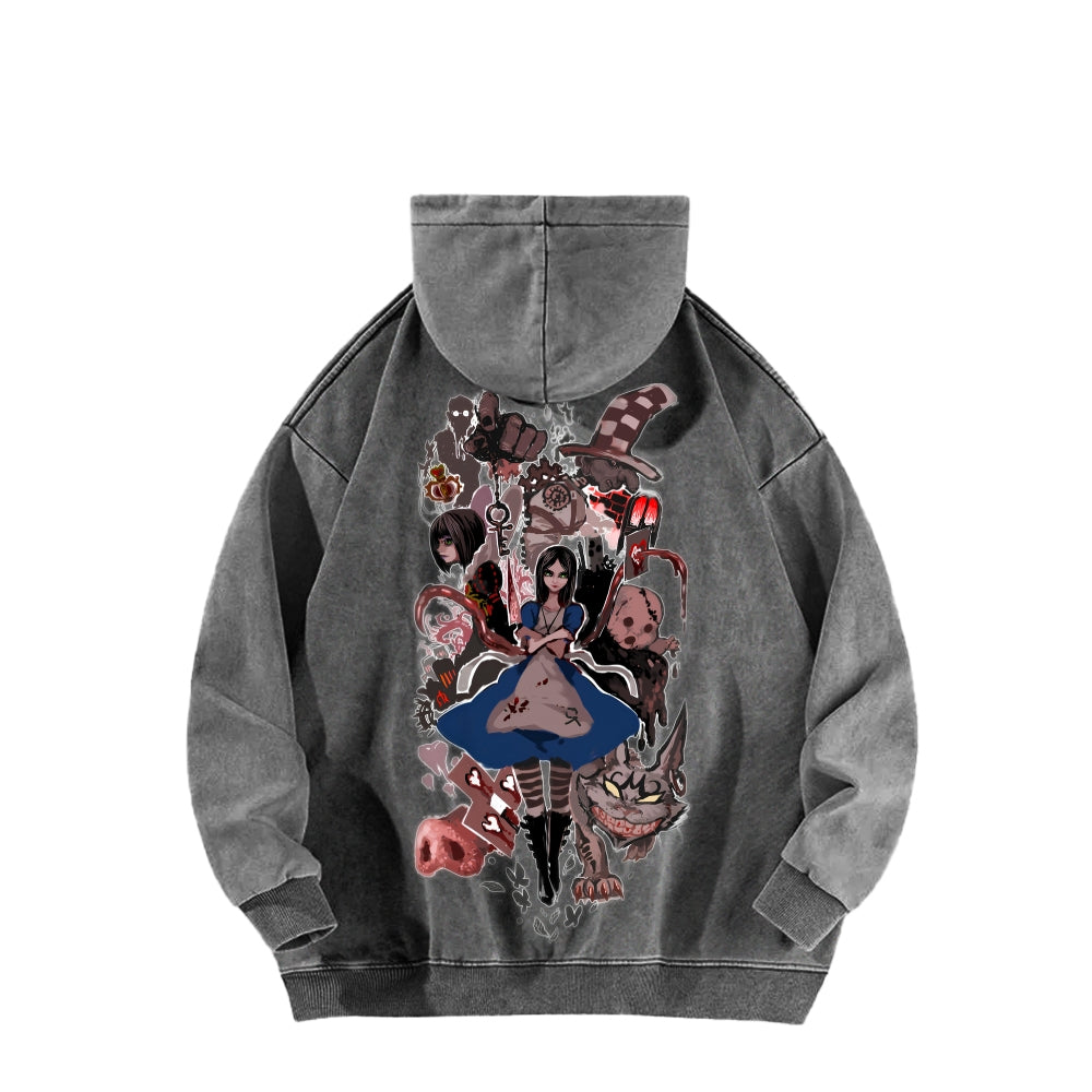 Alice Unisex Washed Hoodie 2512011753