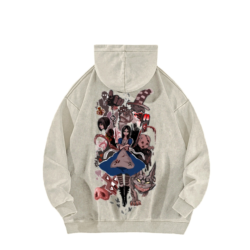 Alice Unisex Washed Hoodie 2512011753
