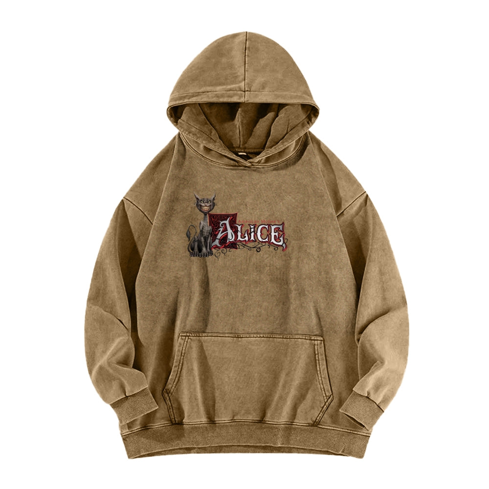 Alice Unisex Washed Hoodie 2512011753