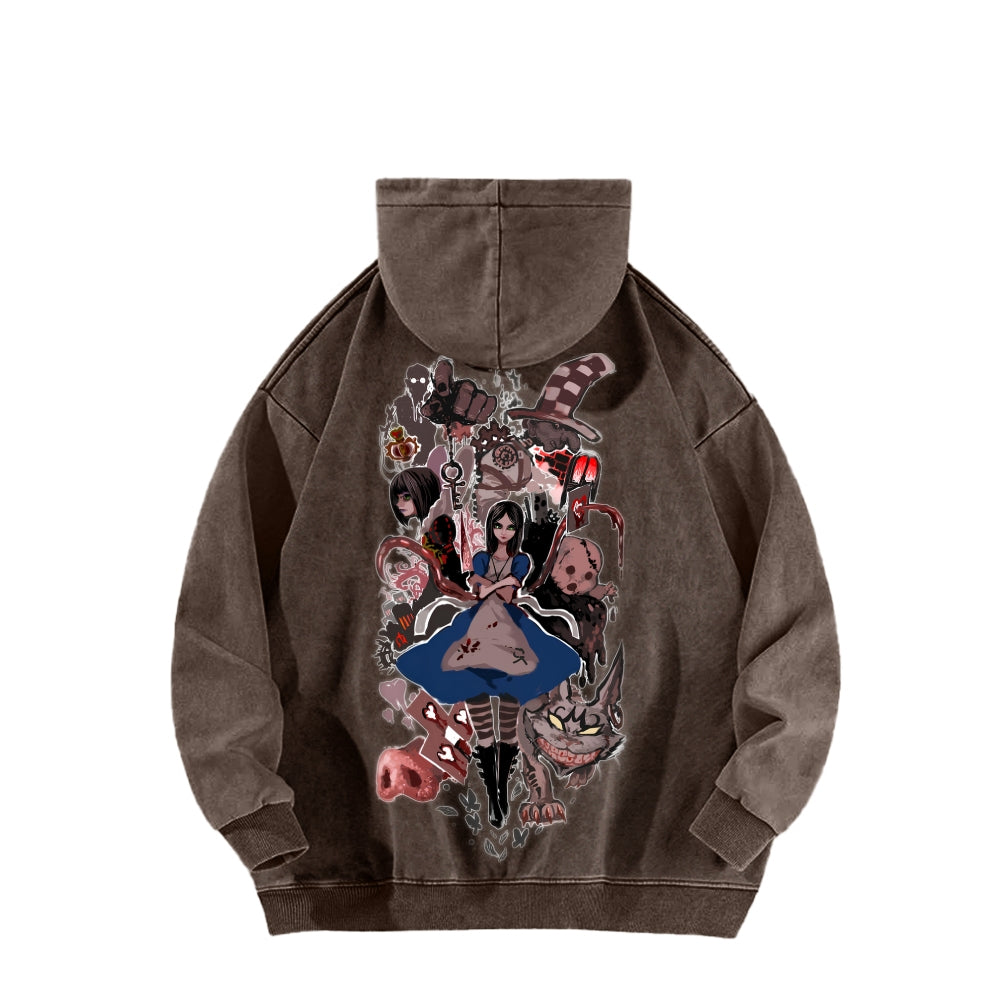 Alice Unisex Washed Hoodie 2512011753