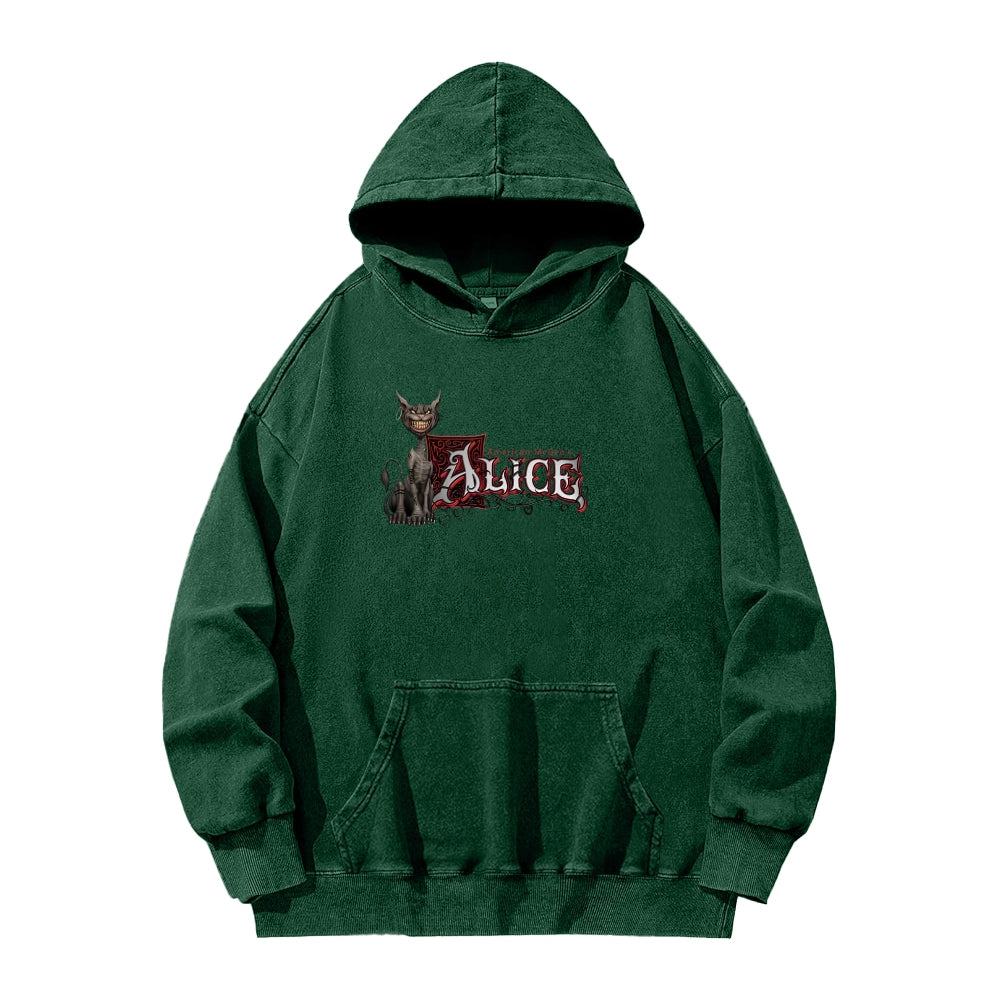 Alice Unisex Washed Hoodie 2512011753