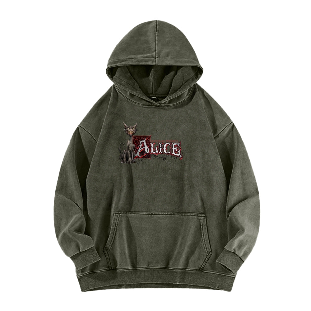 Alice Unisex Washed Hoodie 2512011753