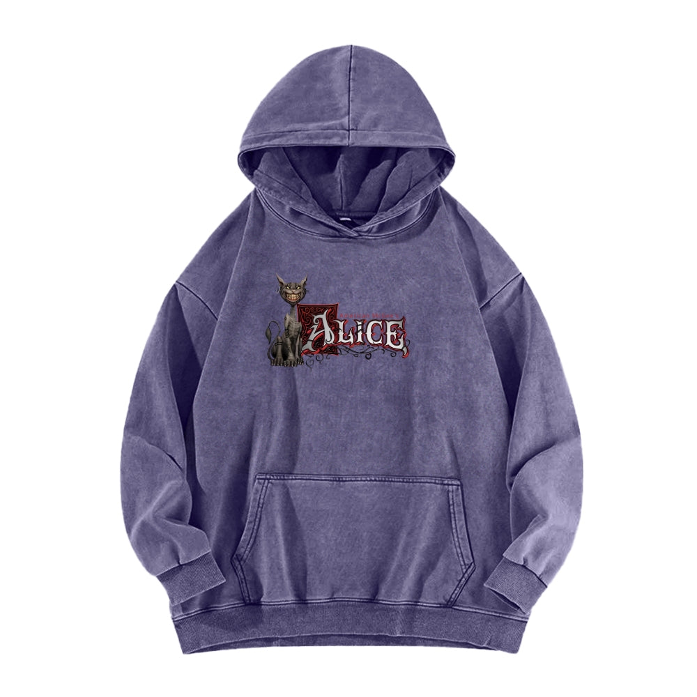 Alice Unisex Washed Hoodie 2512011753