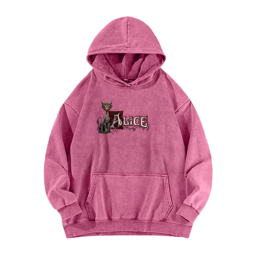 Alice Unisex Washed Hoodie 2512011753