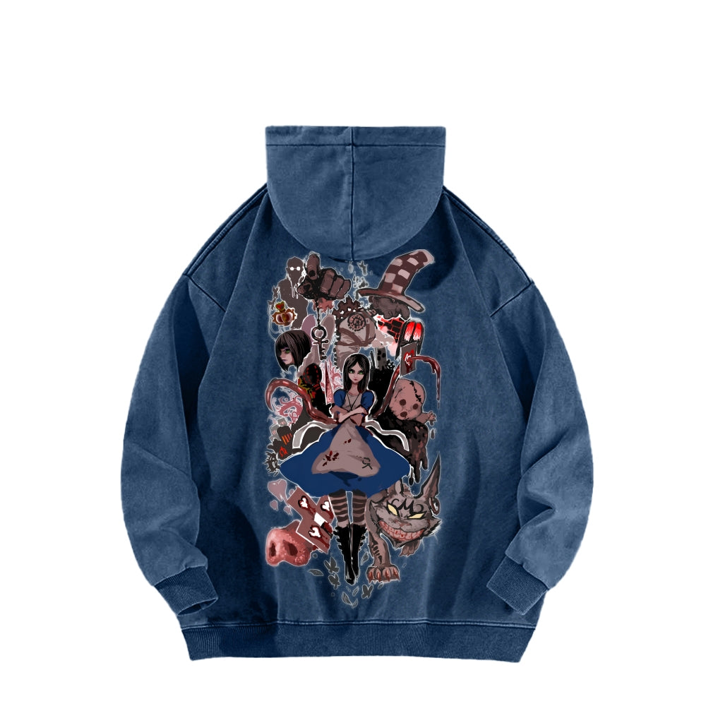 Alice Unisex Washed Hoodie 2512011753