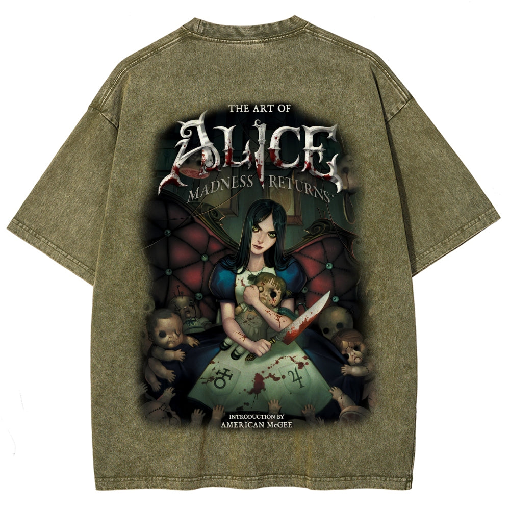 Alice Unisex Fit Washed T-Shirt 2601001257