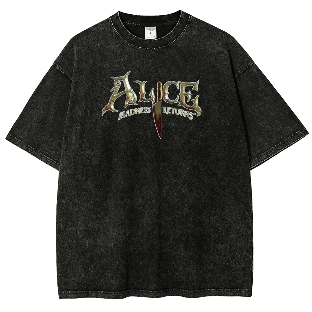 Alice Unisex Fit Washed T-Shirt 2601001369