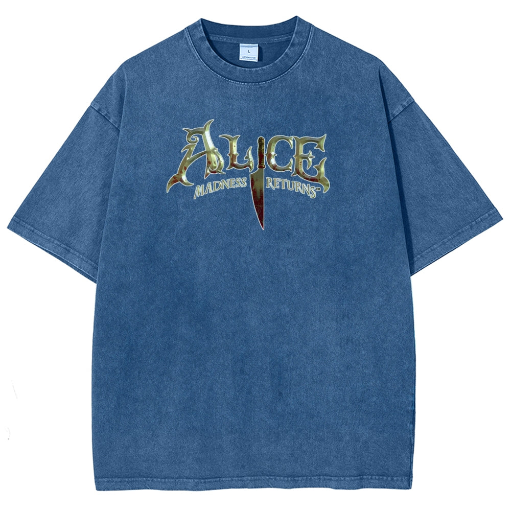 Alice Unisex Fit Washed T-Shirt 2601001369