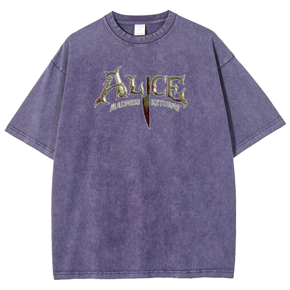 Alice Unisex Fit Washed T-Shirt 2601001369