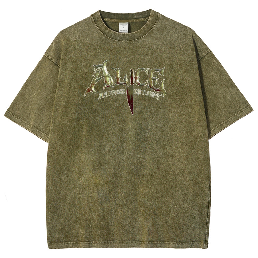 Alice Unisex Fit Washed T-Shirt 2601001369