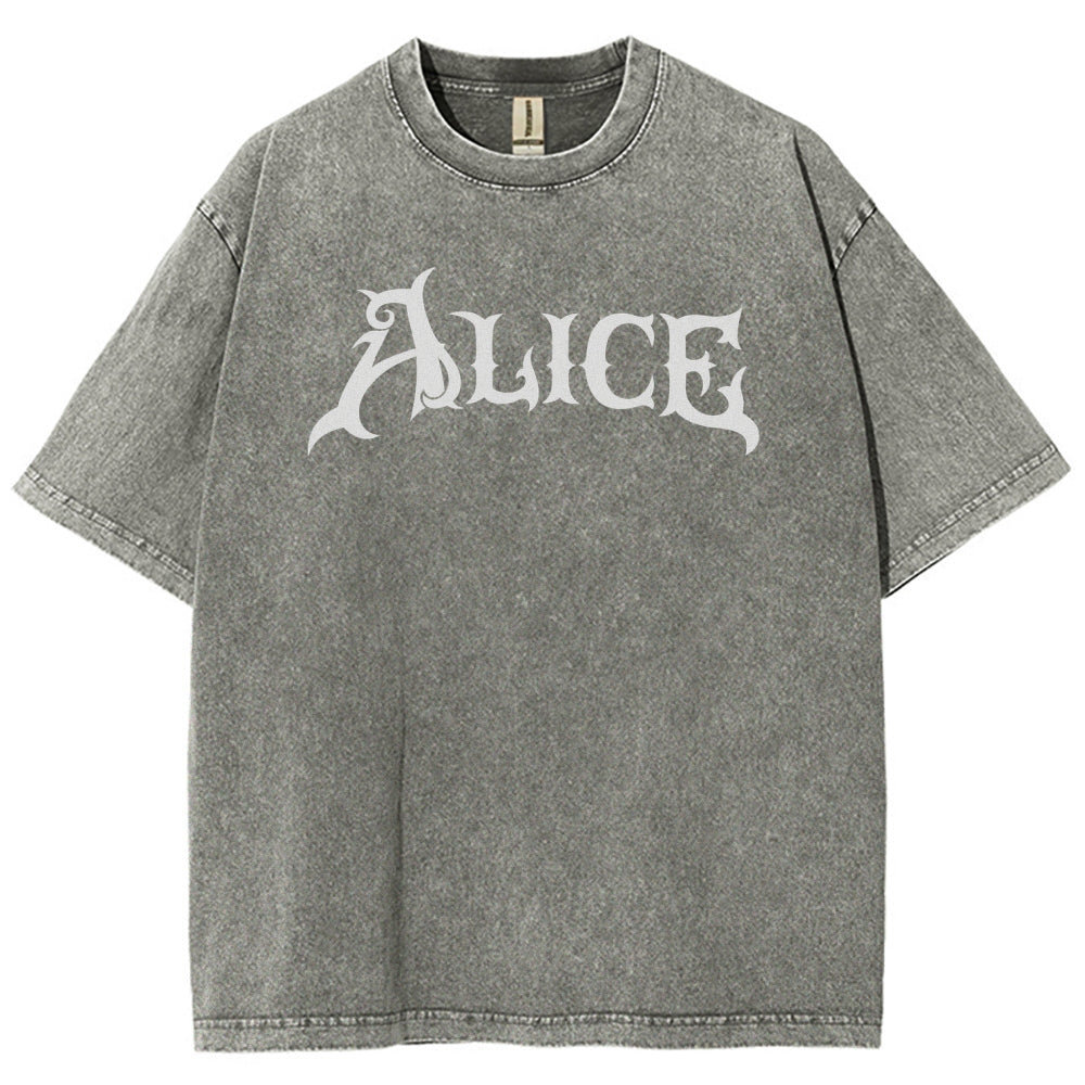 Alice Unisex Fit Washed T-Shirt 2601001391