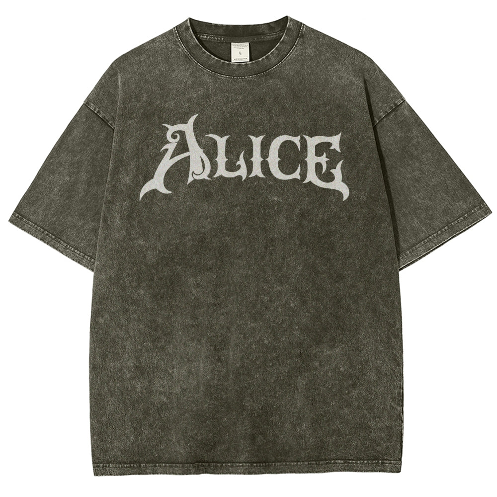 Alice Unisex Fit Washed T-Shirt 2601001391