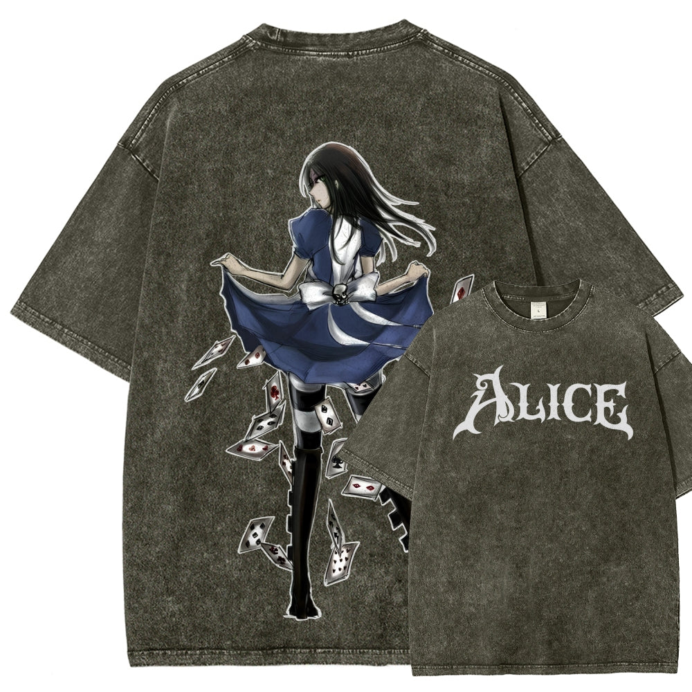 Alice Unisex Fit Washed T-Shirt 2601001391