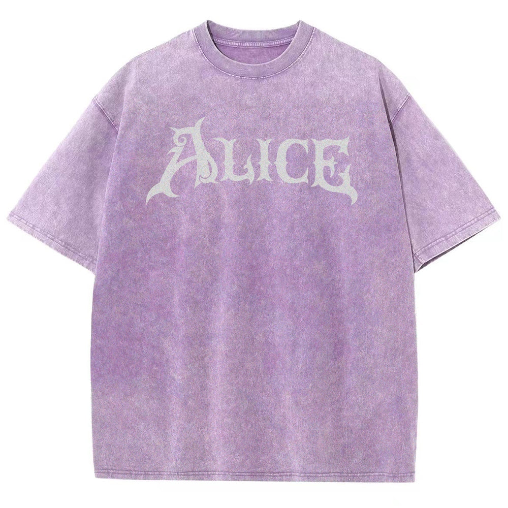 Alice Unisex Fit Washed T-Shirt 2601001391