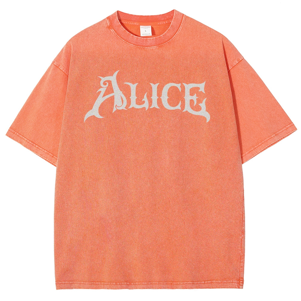 Alice Unisex Fit Washed T-Shirt 2601001391