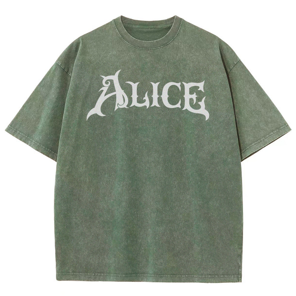 Alice Unisex Fit Washed T-Shirt 2601001391