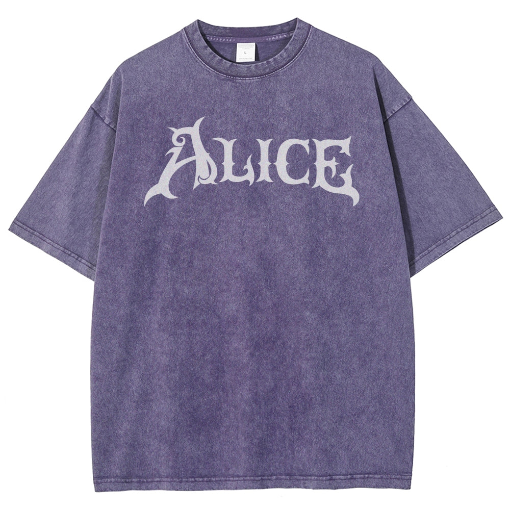 Alice Unisex Fit Washed T-Shirt 2601001391