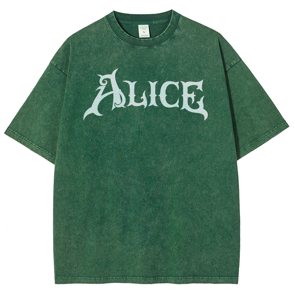 Alice Unisex Fit Washed T-Shirt 2601001391