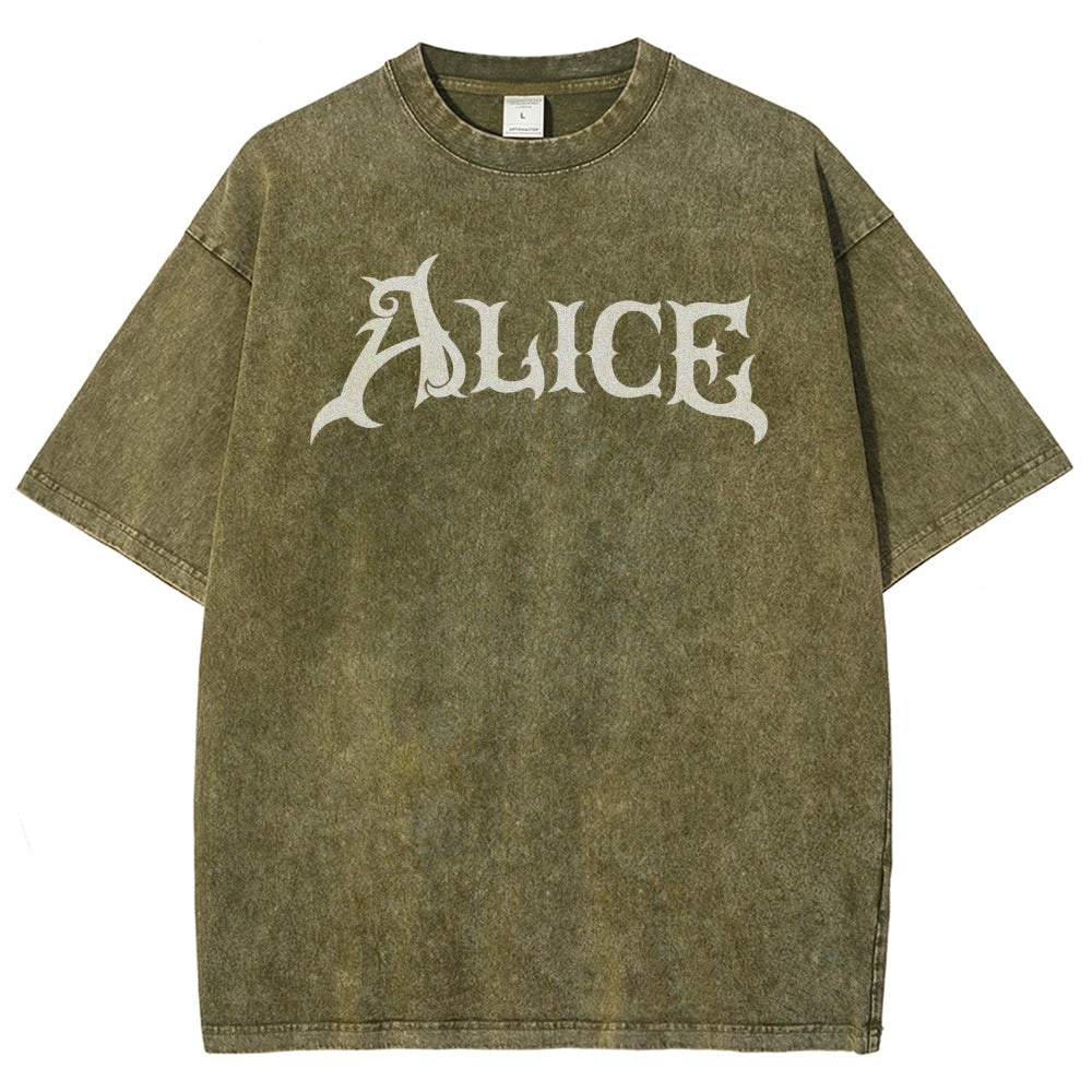 Alice Unisex Fit Washed T-Shirt 2601001391