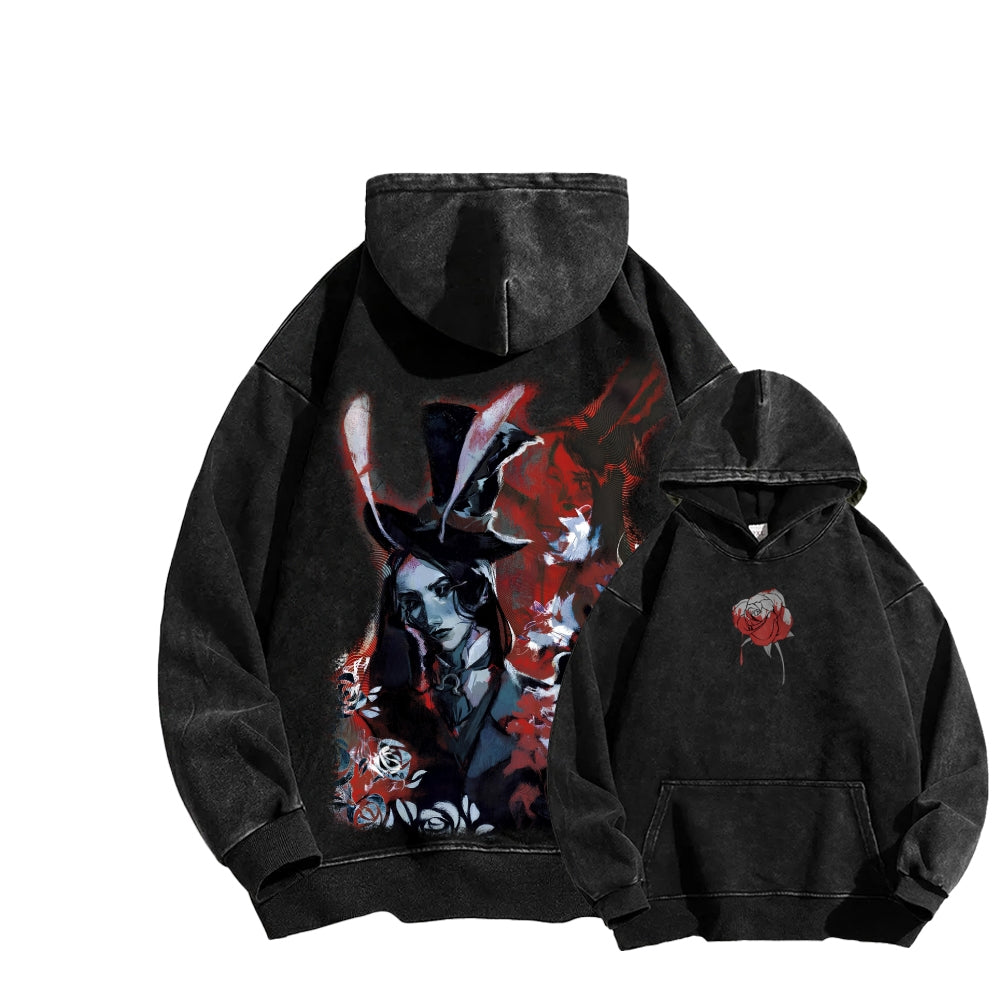 Alice Unisex Washed Hoodie 2601002081