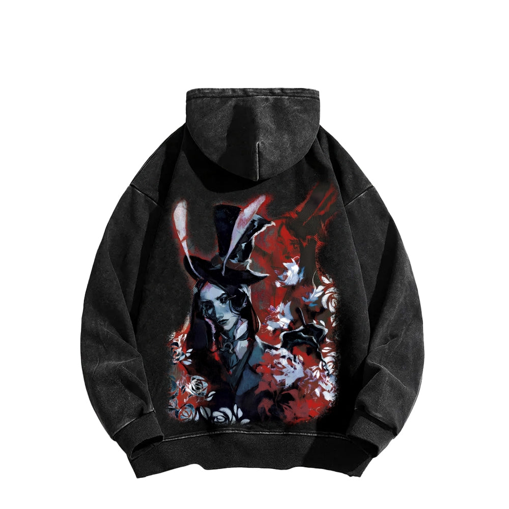 Alice Unisex Washed Hoodie 2601002081