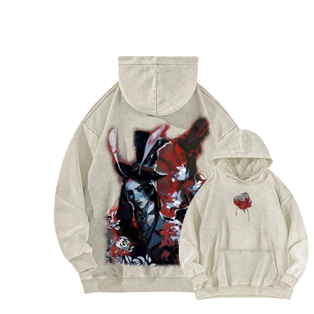 Alice Unisex Washed Hoodie 2601002081