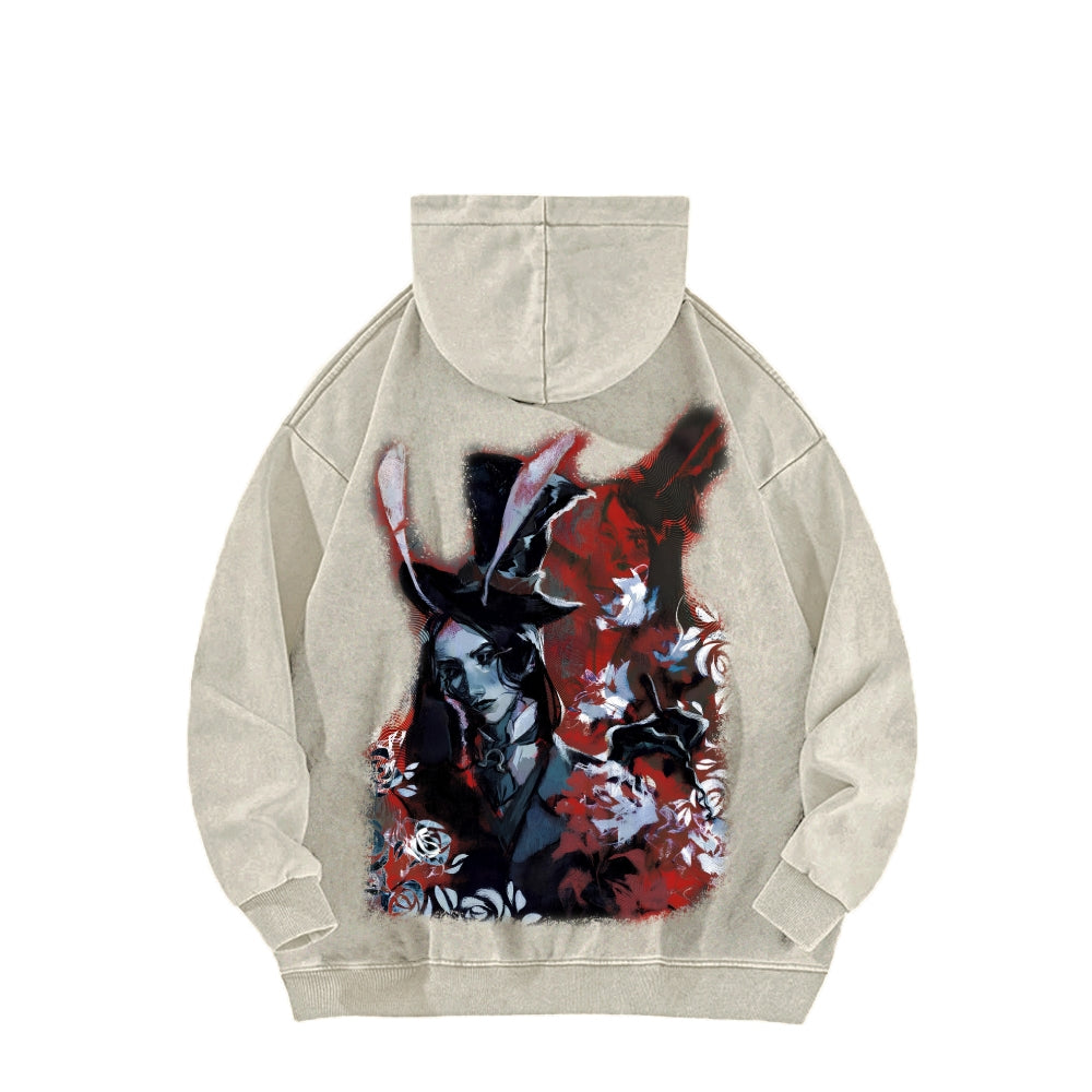 Alice Unisex Washed Hoodie 2601002081
