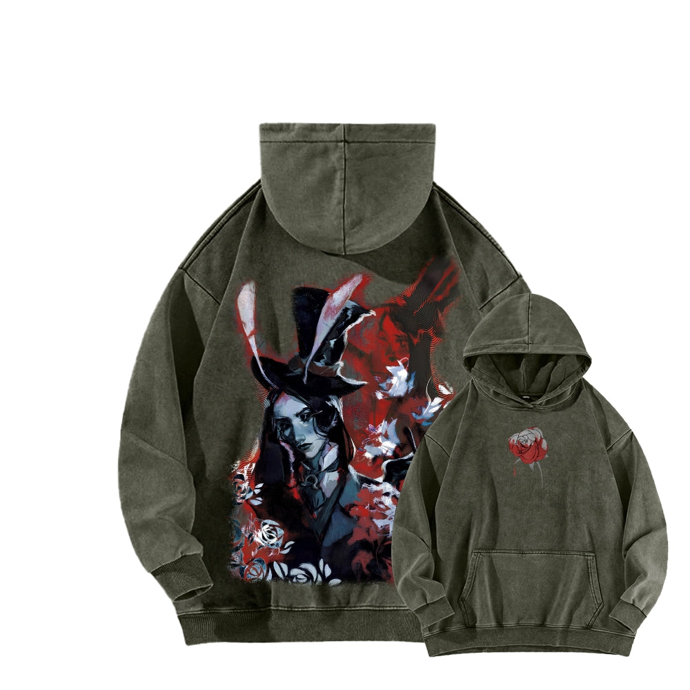 Alice Unisex Washed Hoodie 2601002081