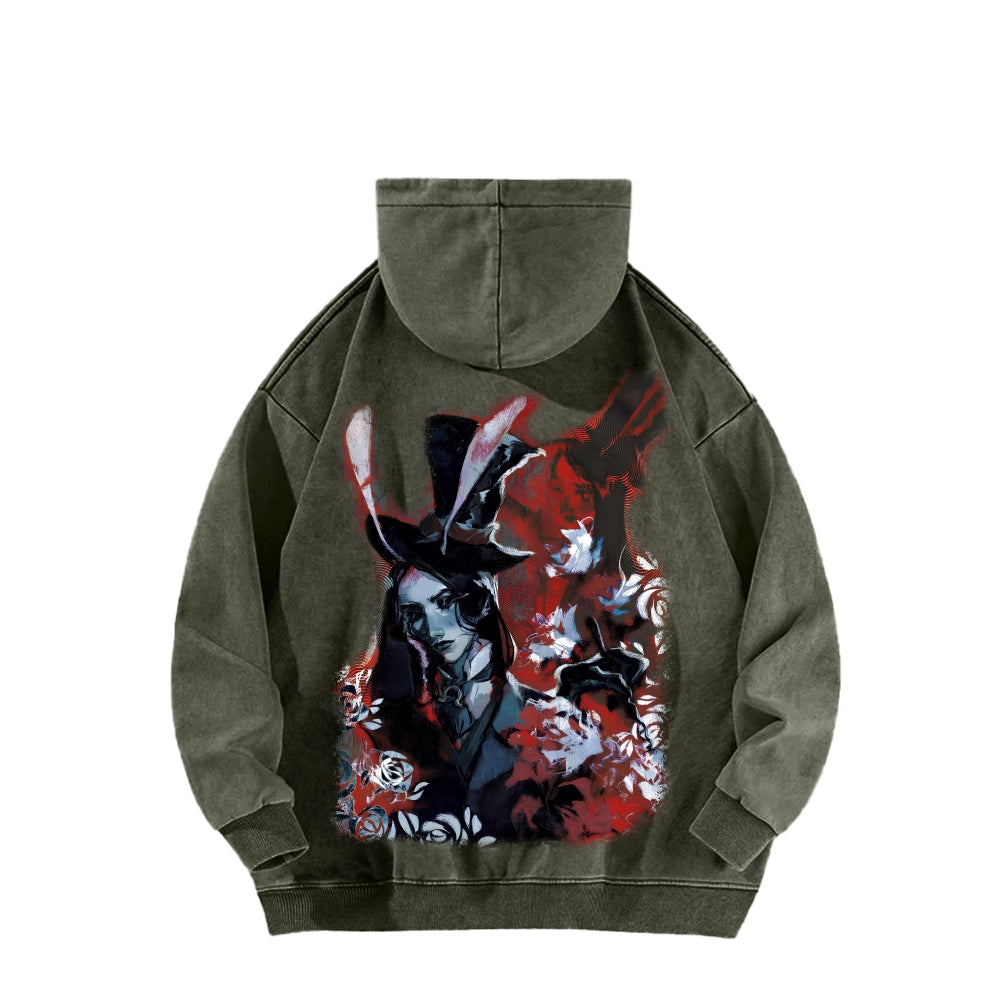 Alice Unisex Washed Hoodie 2601002081