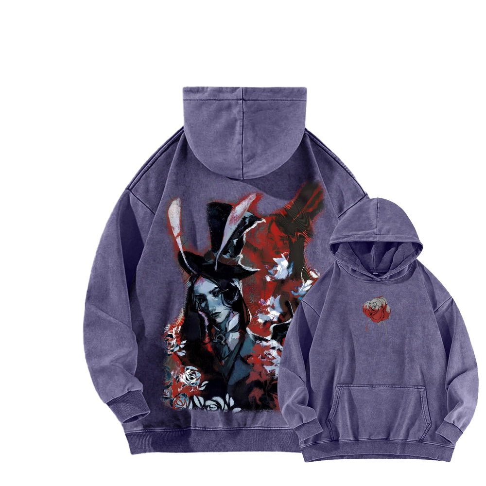 Alice Unisex Washed Hoodie 2601002081
