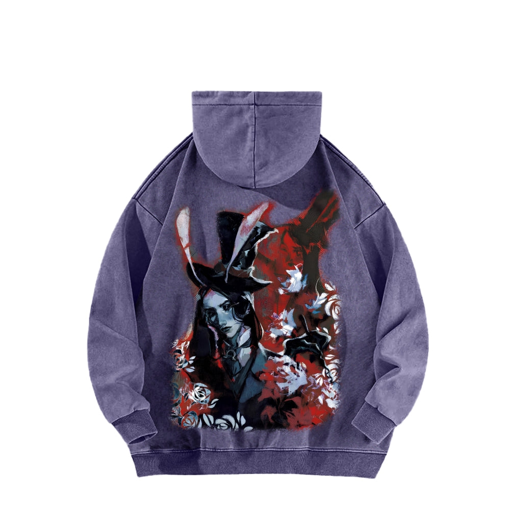 Alice Unisex Washed Hoodie 2601002081