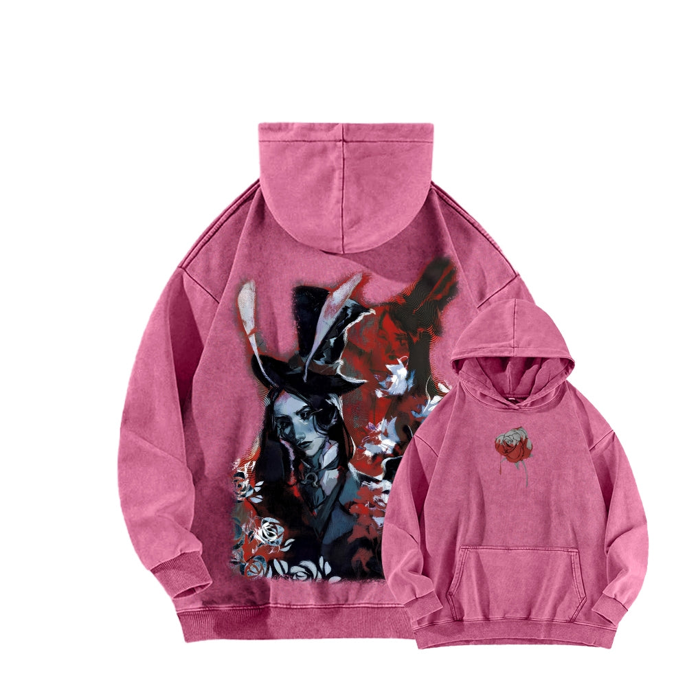 Alice Unisex Washed Hoodie 2601002081