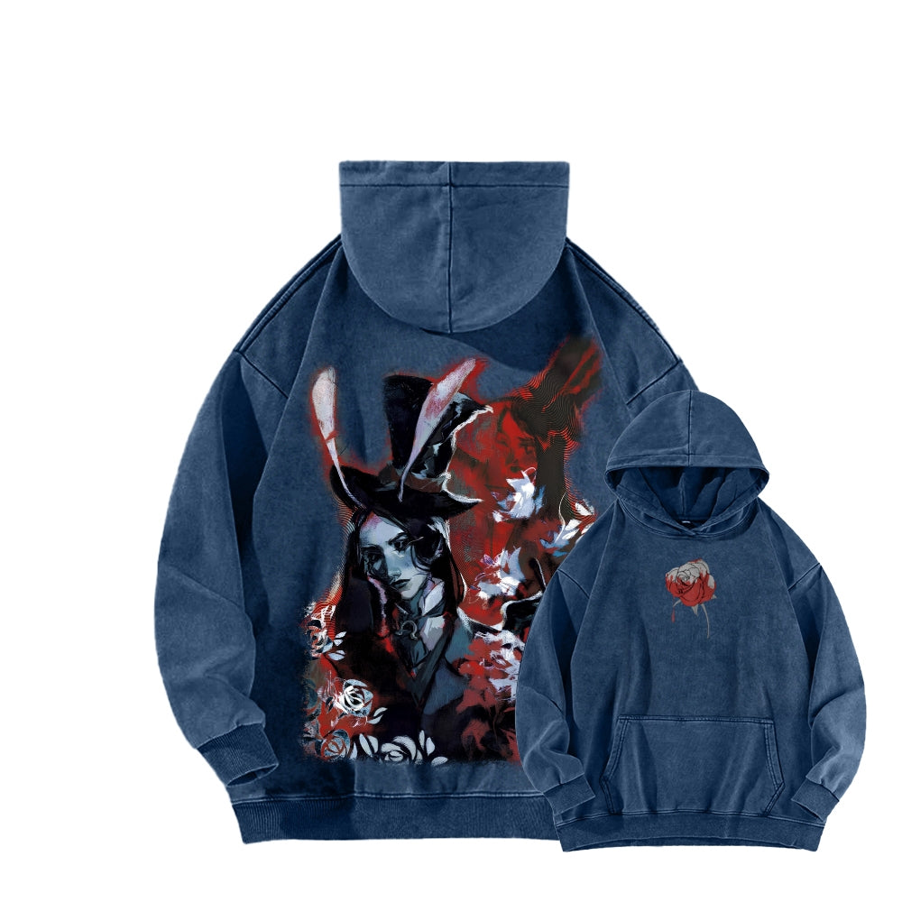 Alice Unisex Washed Hoodie 2601002081