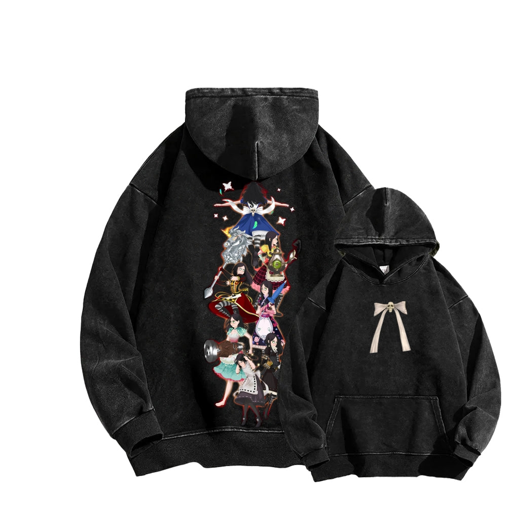 Alice Unisex Washed Hoodie 2601002095