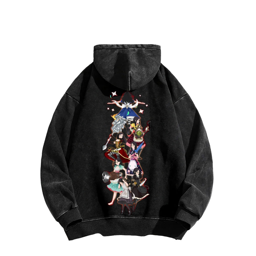 Alice Unisex Washed Hoodie 2601002095