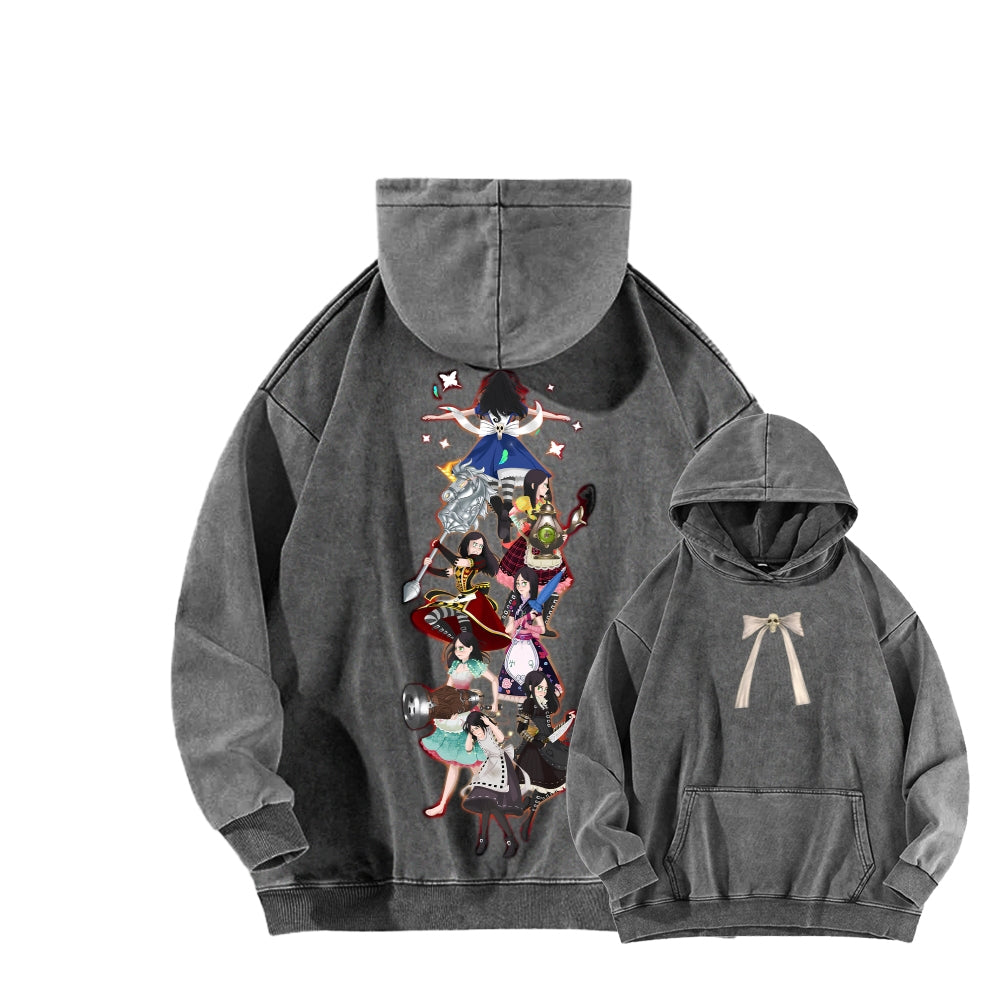 Alice Unisex Washed Hoodie 2601002095