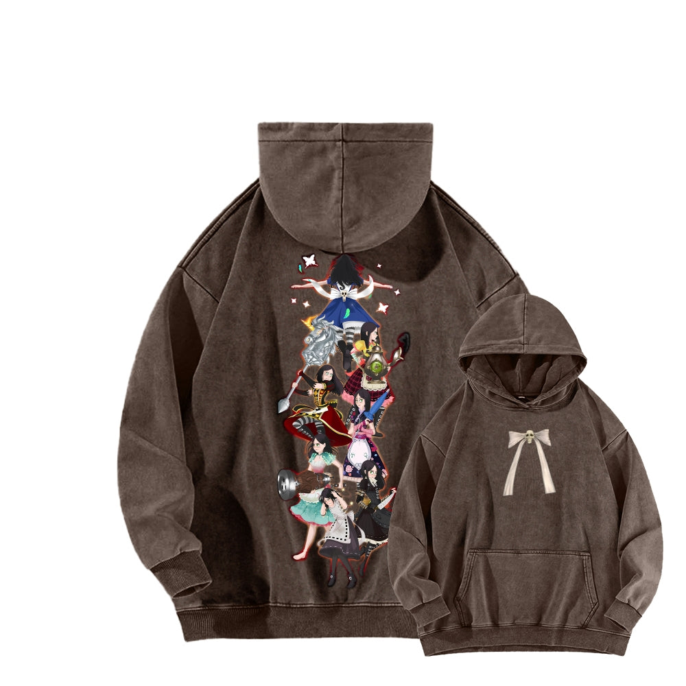 Alice Unisex Washed Hoodie 2601002095